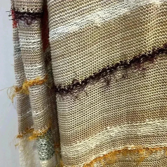 Anthropologie Sparrow Elvra Hoodie Pullover Neutral Geometric Pattern Sz M - Picture 3 of 11